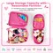 Costway 2Pc 12'' 16'' Kids Luggage Set Suitcase Backpack School Travel Trolley ABS pinkpink&light greendark bluelight